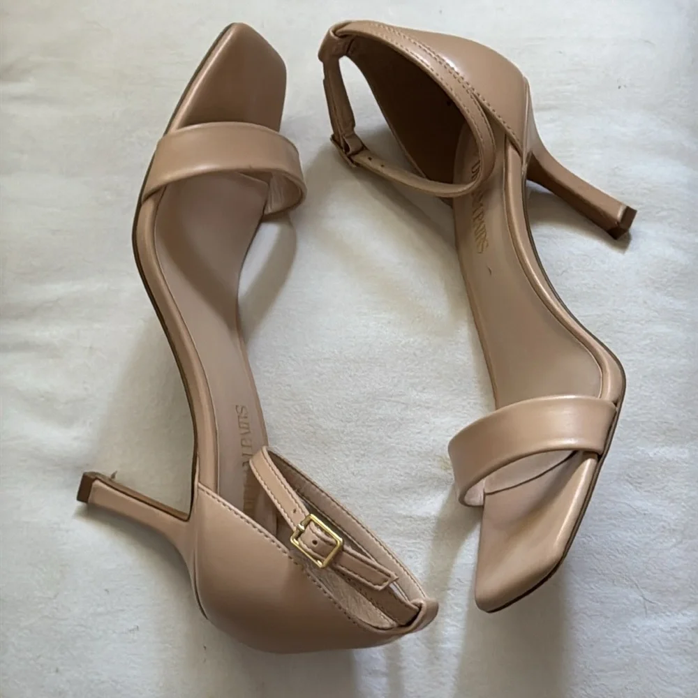 Dream‎ Pairs Nude Ankle Strap Heels Sz 10